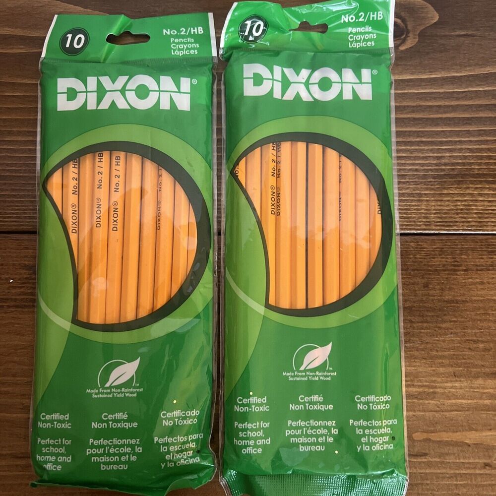 DIXON #2 WOOD PENCILS - 10 PACK - NEW- SET OF 2